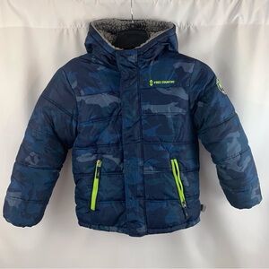 FREE COUNTRY Camo Reversible Warm Winter a Teddy Bear Coat Size Small Child